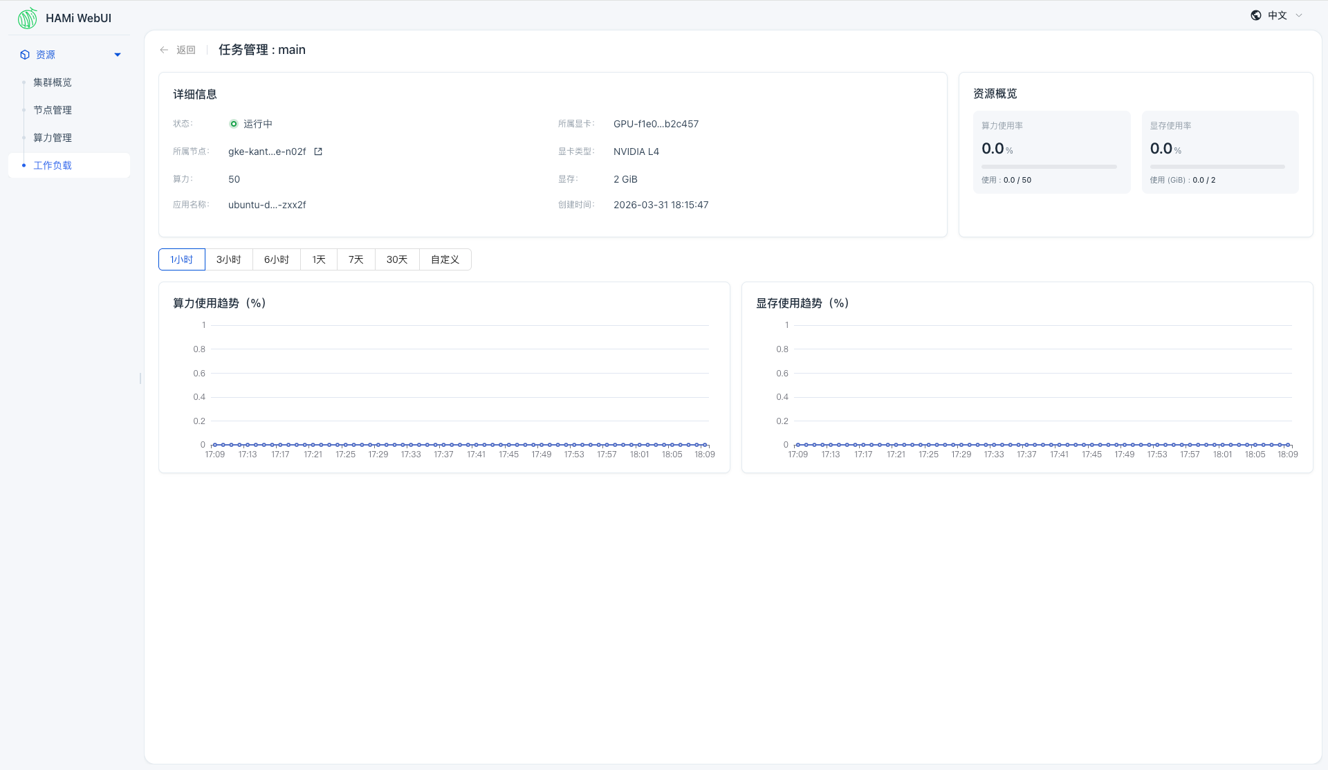 HAMi WebUI 工作负载详情页